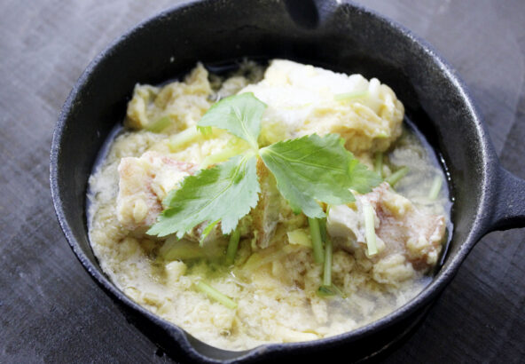 蒸しダラの卵とじ